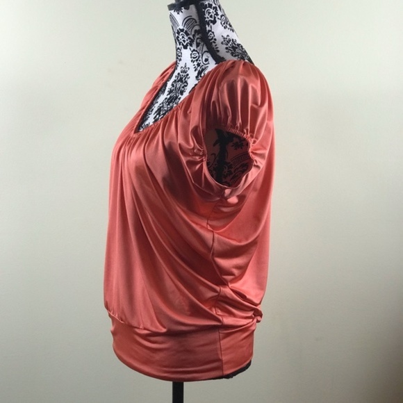 💖MEGA SALE💖Cache,Naked Zebra 2 Blouse Womens Set Coral White ALSU00256 - Picture 7 of 8